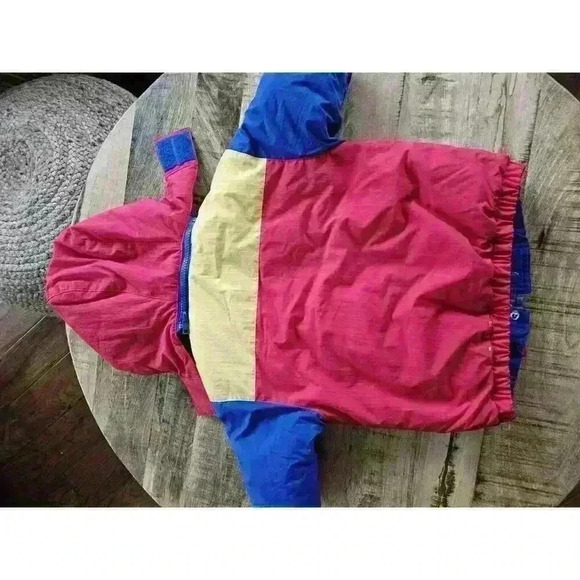 Okie Dokie Vintage Colorblock Puffer Jacket Infant 12 Months Embroidered... - Picture 10 of 13